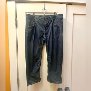 Athleta cropped stretch jeans.